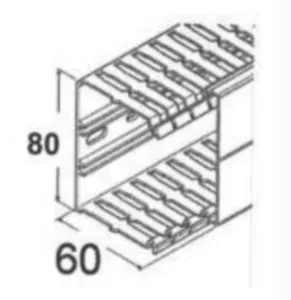 Johdotuskouru Hager Tehalit.HA7 - JOHDOTUSKOURU TEHALIT.HA7 HA7 60x80x2000 PC/ABS VHA