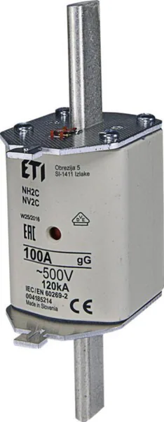 Kahvasulake ETI NV 2 GG 100A 500V