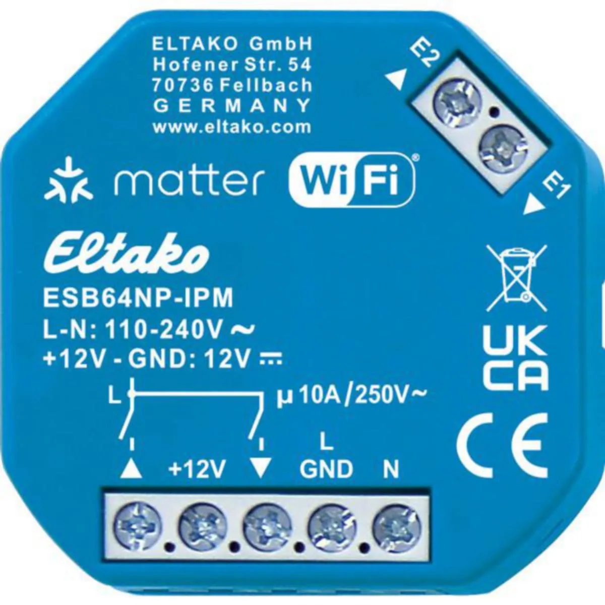 Ohjauslaite Eltako Sarja 64 - OHJAUSLAITE SARJA 64 VERHOMOOTTORIOHJ.WIFI,MATTER