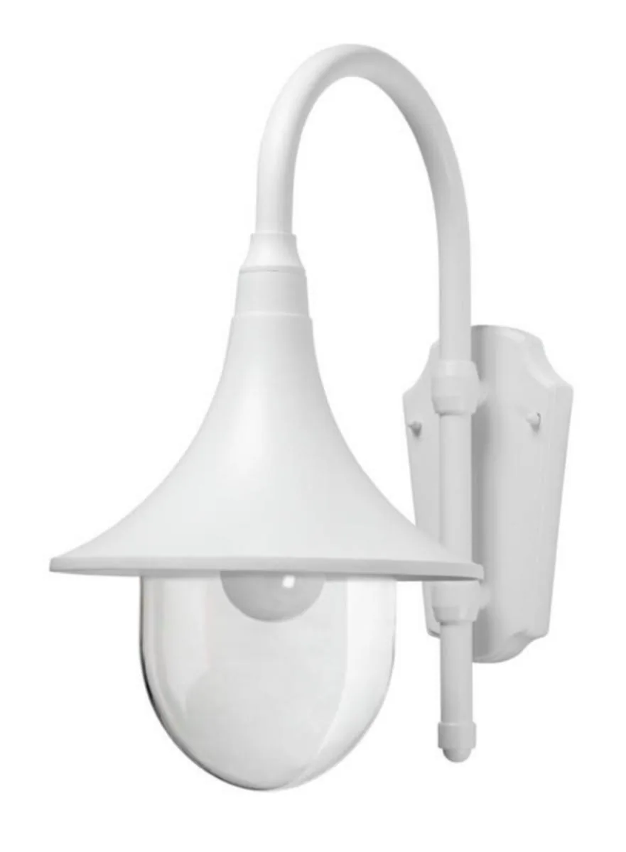 Seinävalaisin ulko Airam Kartano Trumpet - SEINÄVALAISIN KARTANO TRUMPET IP44 E27 PCC WH
