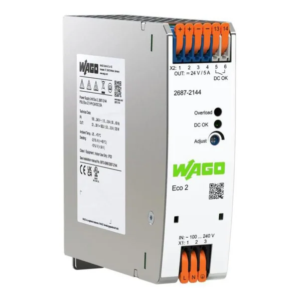 Teholähde Wago 1-vaihe 24 VDC 5 A