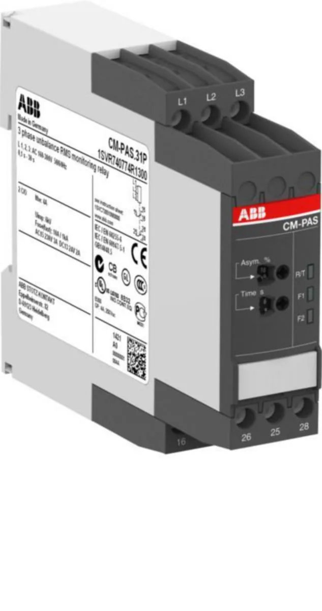 Valvontarele vaihejärjestys ABB CM-PAS.41P, KOLMIVAIHEVALVONTA