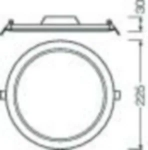 Alasvalo Ledvance Downlight Slim - ALASVALO DOWNLIGHT SLIM DL SLIM DN210 18W/6500K WT