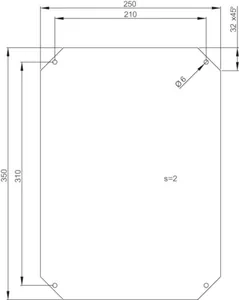 Asennuslevy Fibox MP Arca - ASENNUSLEVY FIBOX ARCA MPS 4030 KOOT: 400x300x150/210