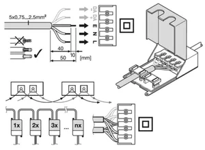 Kytkentäkotelo Ledvance Panel PFM - SÄHKÖINEN LISÄTARV PANEL PFM CONNECTOR BOX 5P DALI 4KPL