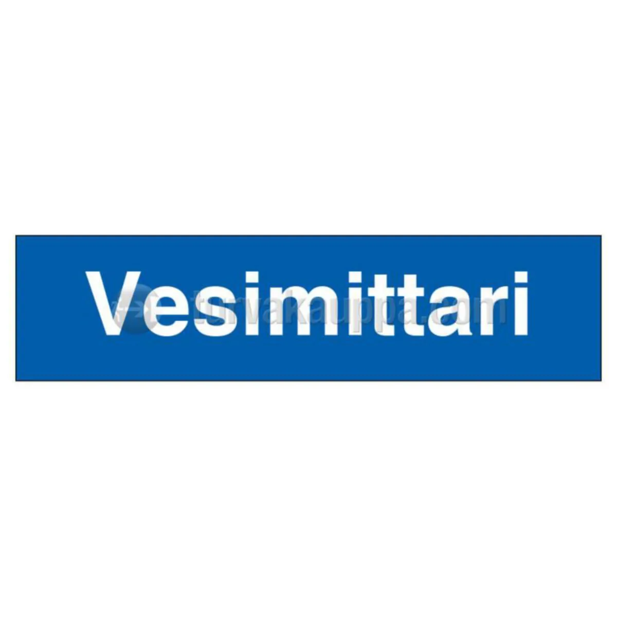 Merkintäkilpi ST muovia VESI, VESIMITTARI 200x50 MU