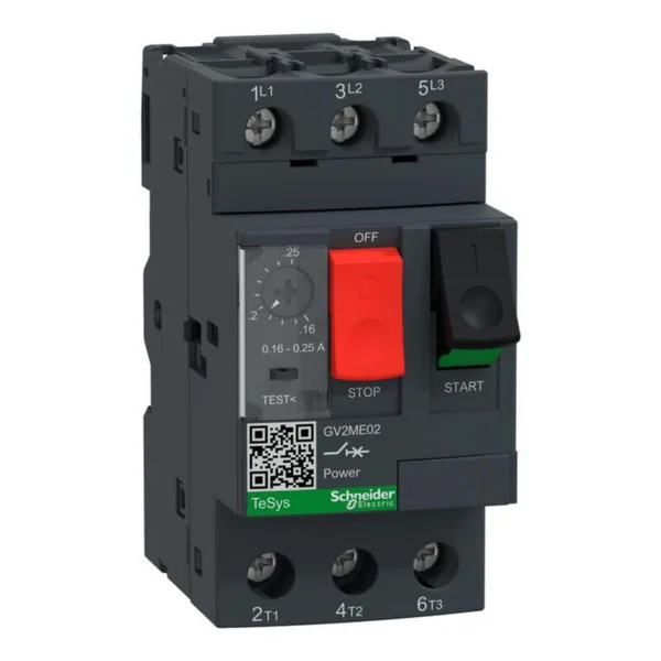 Moottorinsuojakatkaisija Schneider Electric TeSys GV2ME GV2ME02 0.16-0.25A