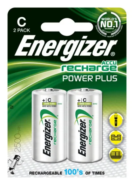 Akku ladattava Precision, Extreme, Power Plus Energizer NIMH ENERG POWERPLUS RECH C/HR14 2500mAh 2-PAK