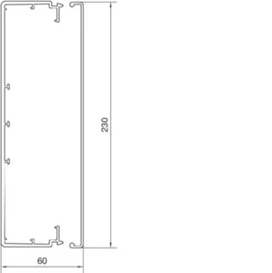 Asennuskanava Hager Tehalit.LF luonnonvalk. - ASENNUSKANAVA TEHALIT.LF LF60230 PVC 60X230X2000 LVA