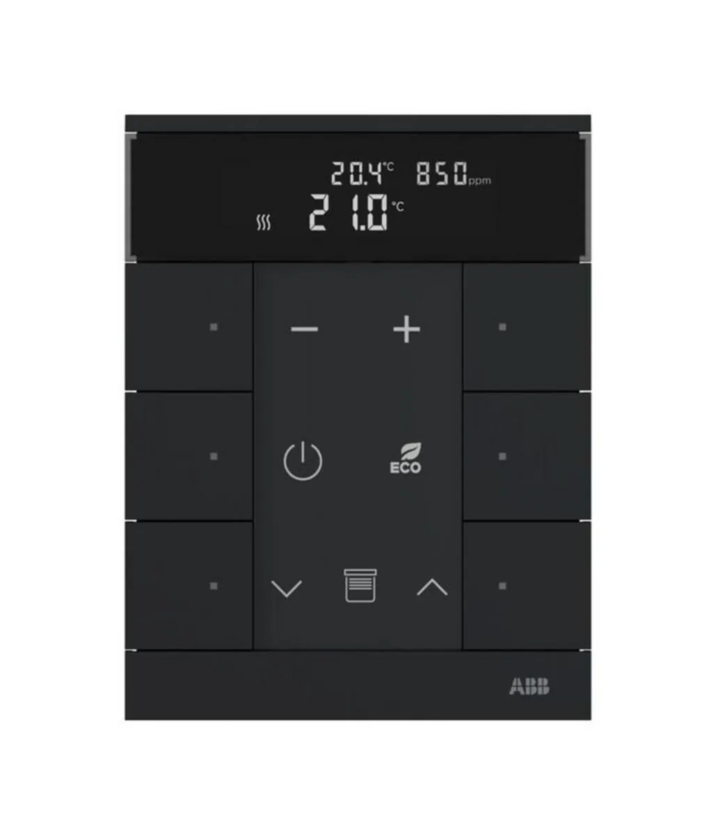 Huonetermostaatti ABB-free@home - HUONETERMOSTAATTI ABB FREEHOME 6-OS T CO2 RH VOC MUS