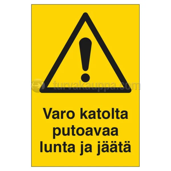 Merkintäkilpi SWM yleiset muovia PUTOAVAA LUNTA/JÄÄTÄ 200x300