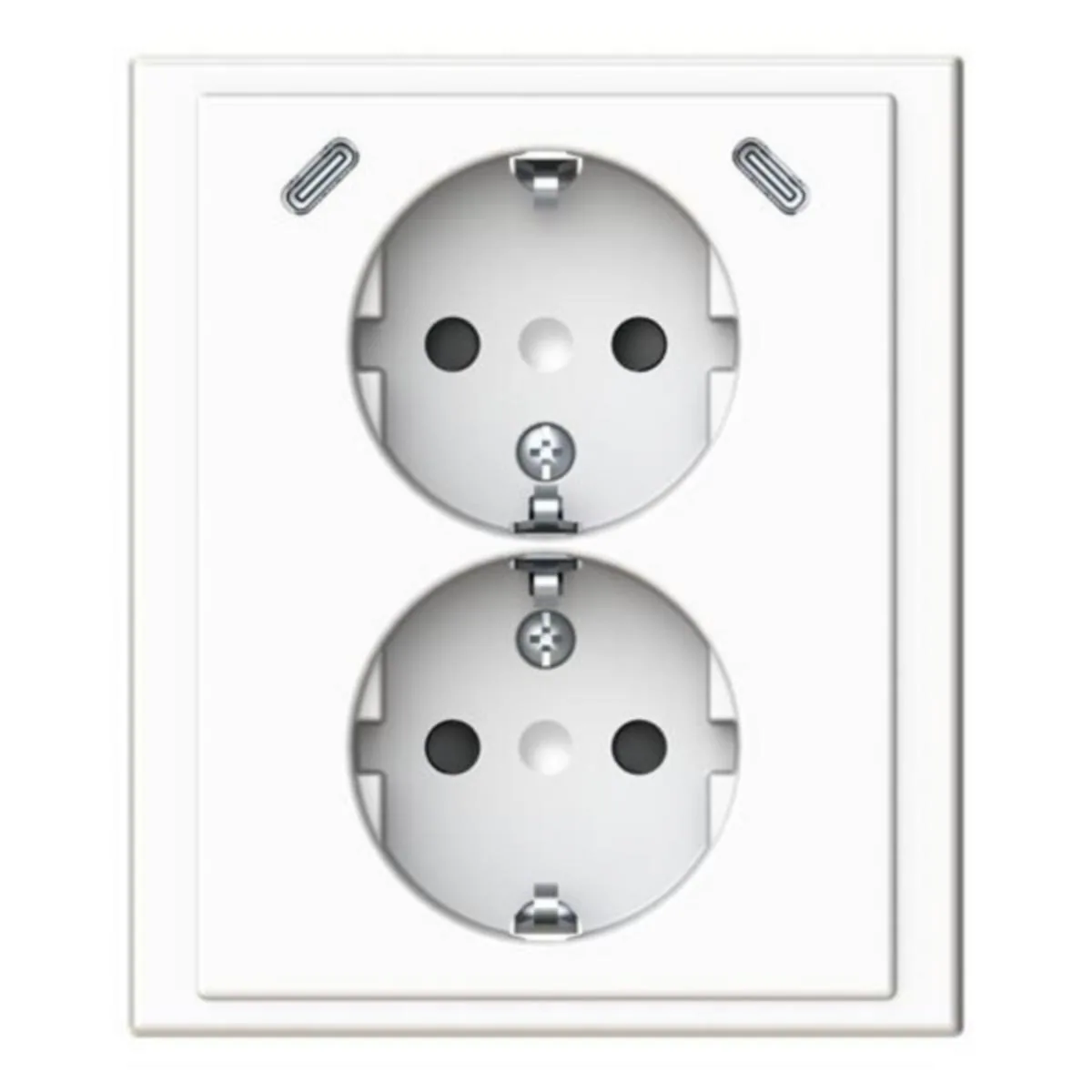Pistorasia + USB ABB Impressivo maadoitettu 2-osainen - PISTORASIA + USB IMPRESSIVO 2S/16A/IP21 UKJ 0X USB C+C VAL