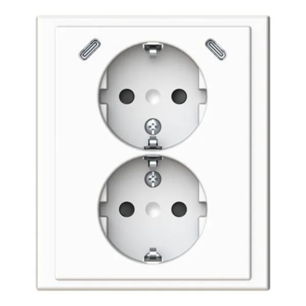 Pistorasia + USB ABB Impressivo maadoitettu 2-osainen 2S/16A/IP21 UKJ 0X C+C VAL
