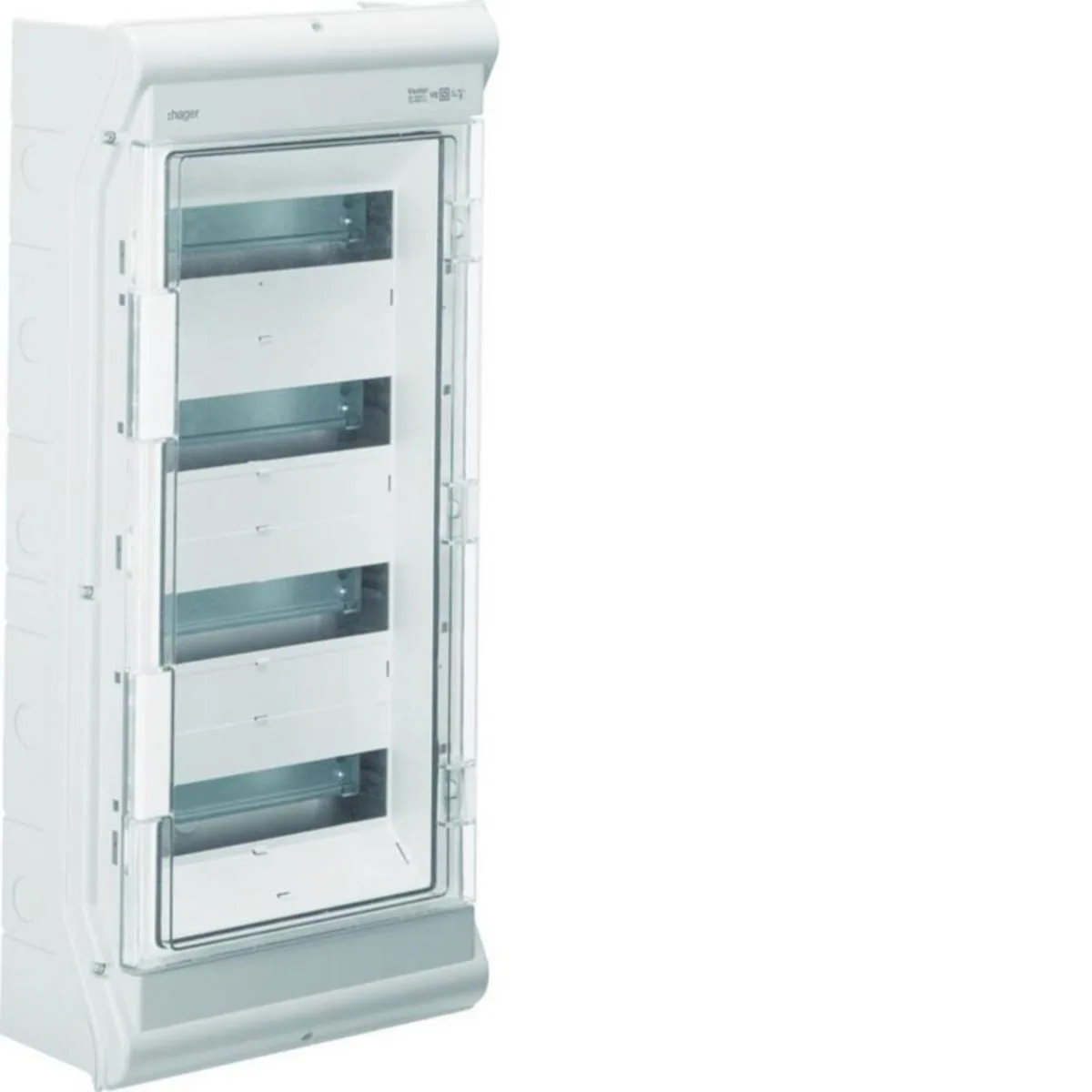Moduulikotelo pinta Hager Vector IP65 VE412SN 4x12MOD PC-UV