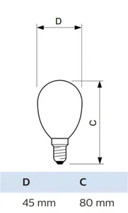 Pienkupulamppu Philips CorePro - PIENKUPULAMPPU COREPRO ND 2-25W E14 827 CL G 250LM