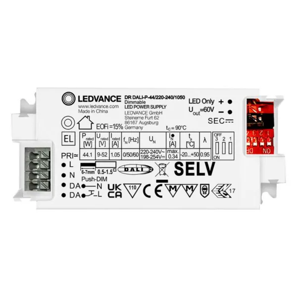 Elektroninen liitäntälaite Ledvance DR Performance DALI CC ELEKTR. PFM 44W/220-240/1050MA
