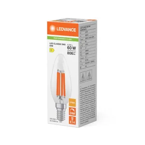 Kynttilälamppu Ledvance Performance Classic - KYNTTILÄLAMPPU LEDVANCE CLB 5,9W/827 806LM E14 DIM CL