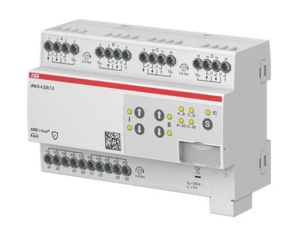 Lähtöyksikkö verho KNX ABB VERHOLÄHTÖ 4X230VAC 8XTULO T