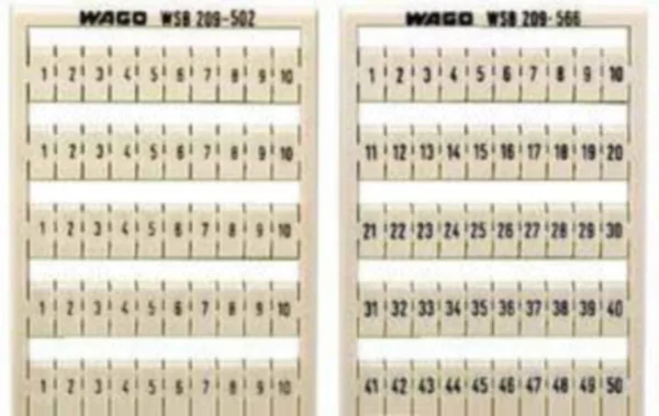 Merkintäkilpi Wago 201...300 (1X) 209-510