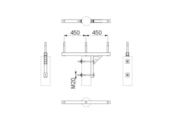 Taso-orsi Ensto UN SH151.04 PAS/BLL VAIHEV 450mm