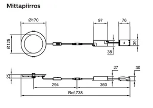 Alasvalo Philips Ledinaire SlimDownlight - ALASVALO LEDINAIRE DOWNLIGHT 1200LM CCT ON/OFF D152 IP44