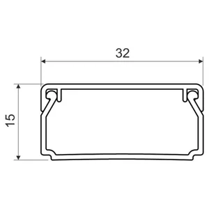 Asennuskanava a-collection LHD - ASENNUSKANAVA A-COLLECTION LHD32X15 P2 PVC 32X15X2000VAL