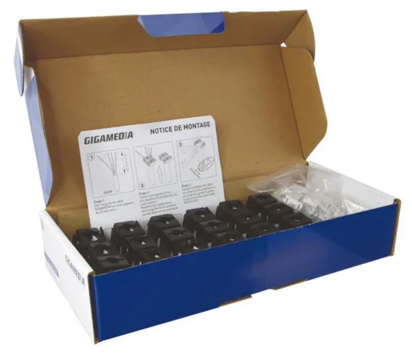 Liitin-CAT6 Gigamedia UTP KEYSTONE TYÖKALUTON 24KPL