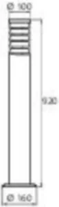 Pihapiirivalaisin Airam Park Bollard - PIHAPIIRIVALAISIN PARK BOLLARD IP44 E27 PCC GR H920