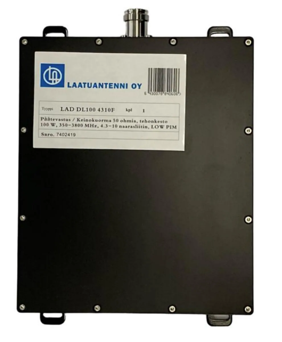 Päätevastus / Keinokuorma Laatuantenni LA-DAS Low PIM 4.3-10F - KUORMA LA-DAS PÄÄTE 100W 350-3800 4.3-10F