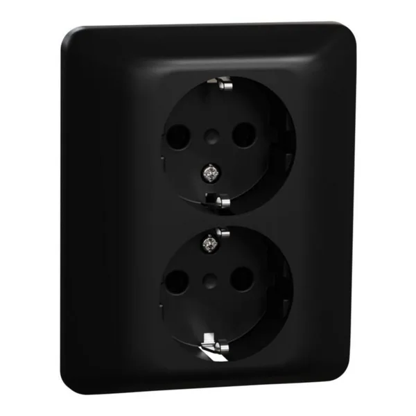 Pistorasia ELKO RS16 Musta upotettava 2S/16A/250V/IP21 UPJ MUS