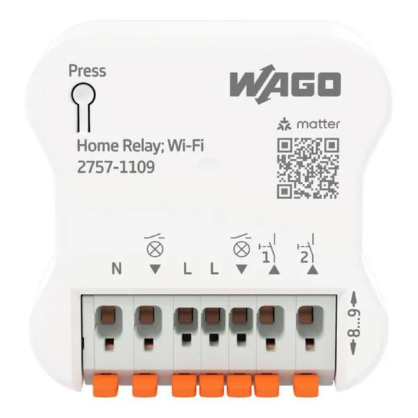 Releyksikkö Wago 2757-sarja 6A,MATTER/WIFI,2-KOSKETINTA