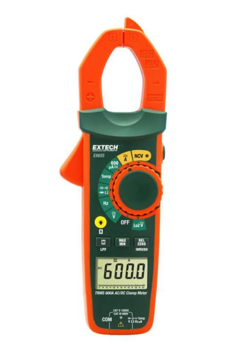 Virtapihtimittari EX655 Extech - VIRTAPIHTIMITTARI EXTECH 600A AC/DC + NCV