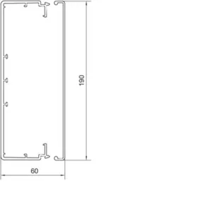 Asennuskanava Hager Tehalit.LF luonnonvalk. - ASENNUSKANAVA TEHALIT.LF LF60190 PVC 60X190X2000 LVA
