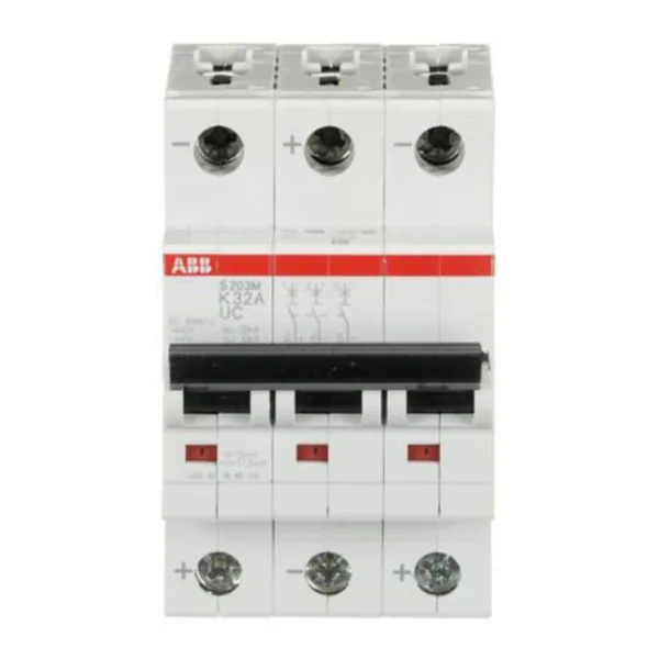 Johdonsuojakatkaisija ABB S200MUC 3-pole K-char. 32A