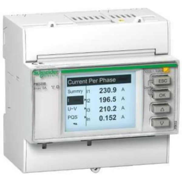 Tehomittari Schneider Electric PM3000-sarja ENERGIAMITTARI POWERLOGIC PM3200 CT X/5