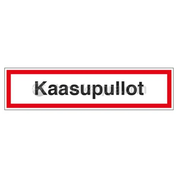 Merkintäkilpi SWM yleiset muovia KAASUPULLOT 400x100 MUOVI