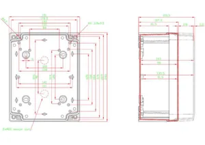Asennuskotelo ABS Fibox Tempo 2419 - ASENNUSKOTELO ABS TEMPO TA 241915 240X190X152MM