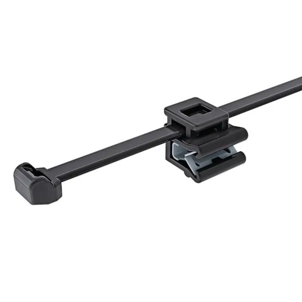 Johdinside HellermannTyton reunakiinnitysankkurilla KAAPELIKIINNIKE EDGECLIP T50ROSEC5B 4,6x200 MUS 100KPL