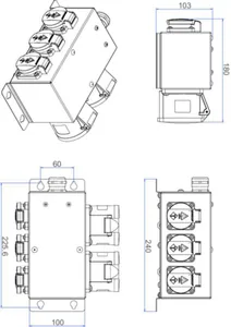 Kombirasia Vohek CABLU - KOMBIRASIA VOHEK CABLU KOMBIRASIA 16A 400V IP44