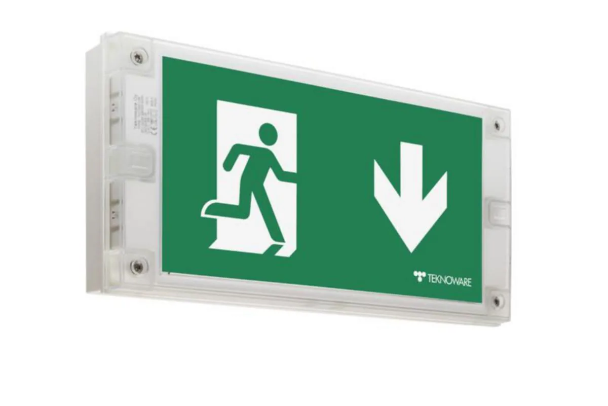 Opastevalaisin Teknoware Solid Exit oikealle/vasemmalle/alas TWT3053WM 230VAC IP65 3H
