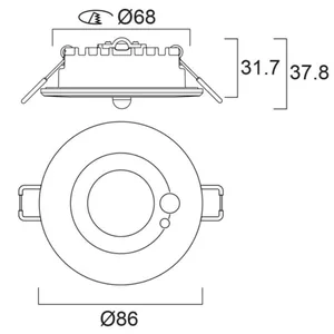 Alasvalo Sylvania Start Spot PIR - ALASVALO SYLVANIA IP65 670/1050LM 2.7K-4K PIR BL