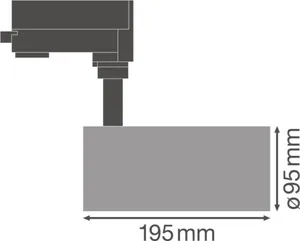 Kohdevalaisin Ledvance Tracklight Spot - KOHDEVALAISIN TRACKLIGHT SPOT TRACK SP D95 55W/3000K 90RA GY