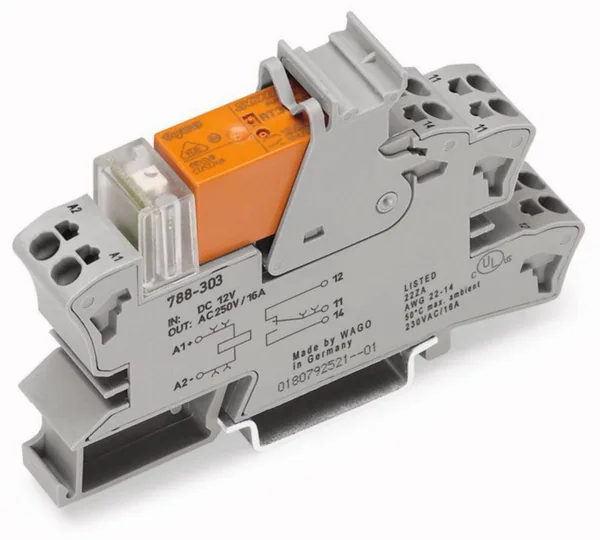 Relemoduuli Wago 1NO/1NC (1 x 16 A) 788-sarja RELEYKSIKKÖ 788-304 RELEMODULI 24V DC1 CO