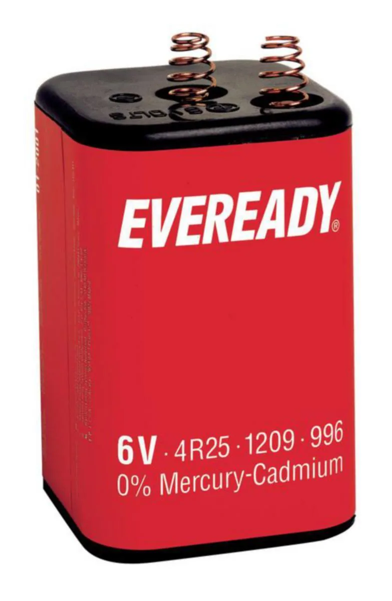 Ruskokiviparisto Energizer Eveready - PARISTO RUSKOKIVI ENERGIZER PJ996/4R25 CARBONZINC 6V 1 KPL