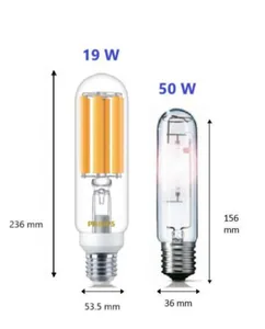 Ympärisäteilevä lamppu Philips MAS LED SON-T - YMPÄRISÄTEILEVÄ LAMPPU MAS LED E27 727 3600LM 50W=19W 230V UE
