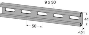 Ankkurikisko MP-Bolagen MP-V 21x41mm - ASENNUSKISKO MP-BOLAGEN MP-231S 3000mm