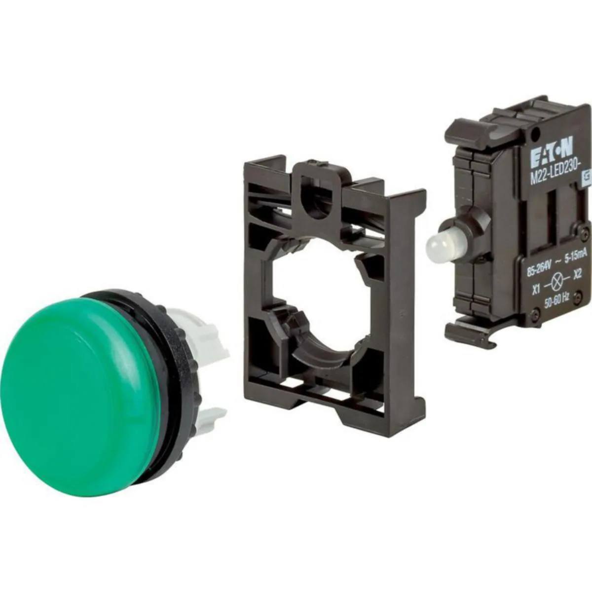 Merkkivalokaluste LED Eaton RMQ-Titan M22-L M22-L-G-LED230-BVP – vihreä