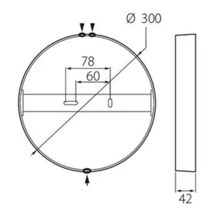 Yleisvalaisin Airam Ronda II LED - PINTA-ASENNUSVALAISIN RONDA 300 IP20 21W/840 DIM PCO WH