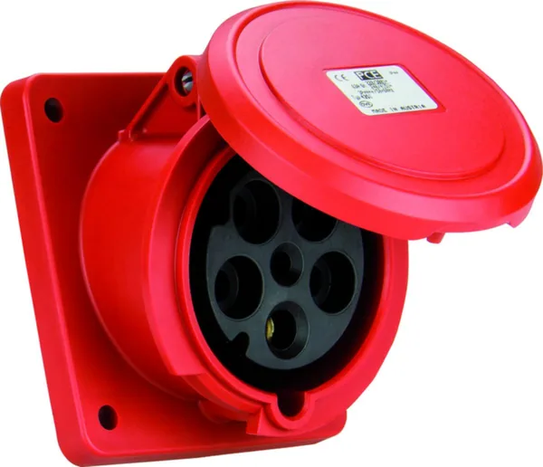 Kojepistorasia PCE POWER TWIST IP44/IP67 4351-6 63A 5P 400V IP44