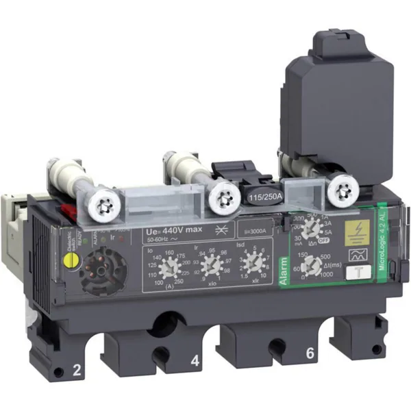 Kompaktikatkaisijan suojarele Schneider Electric ComPactT MicroLogic 3P 4.2 VIGI HÄ 250A3P